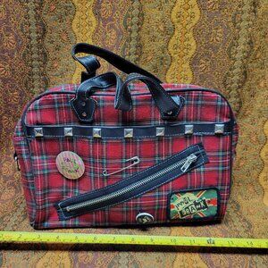 Paul Frank Red Plaid Punk Rock Purse